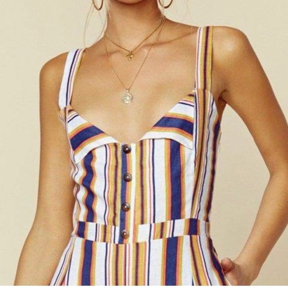 Faithful the Brand Scout Stripe Linen Jumpsuit - Picture 2 of 14